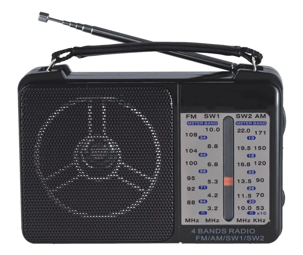 Portable 4-Band FM/AM/SW Radio - Perfect for Travel and Study KDM0635