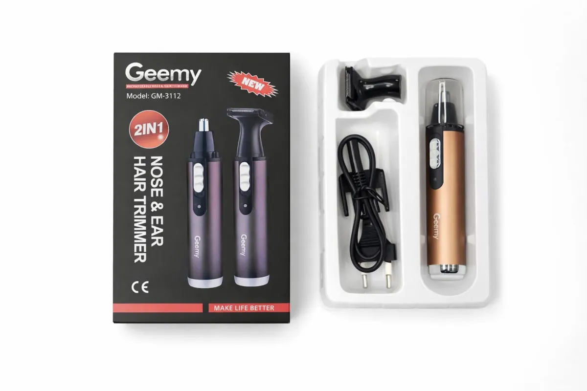 Geemy 2-in-1 Rechargeable Nose & Ear Hair Trimmer GM-3112 KDM0132