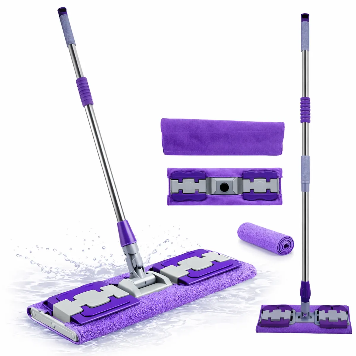 Purple Rotating Handle Cleaning Mop | K020981