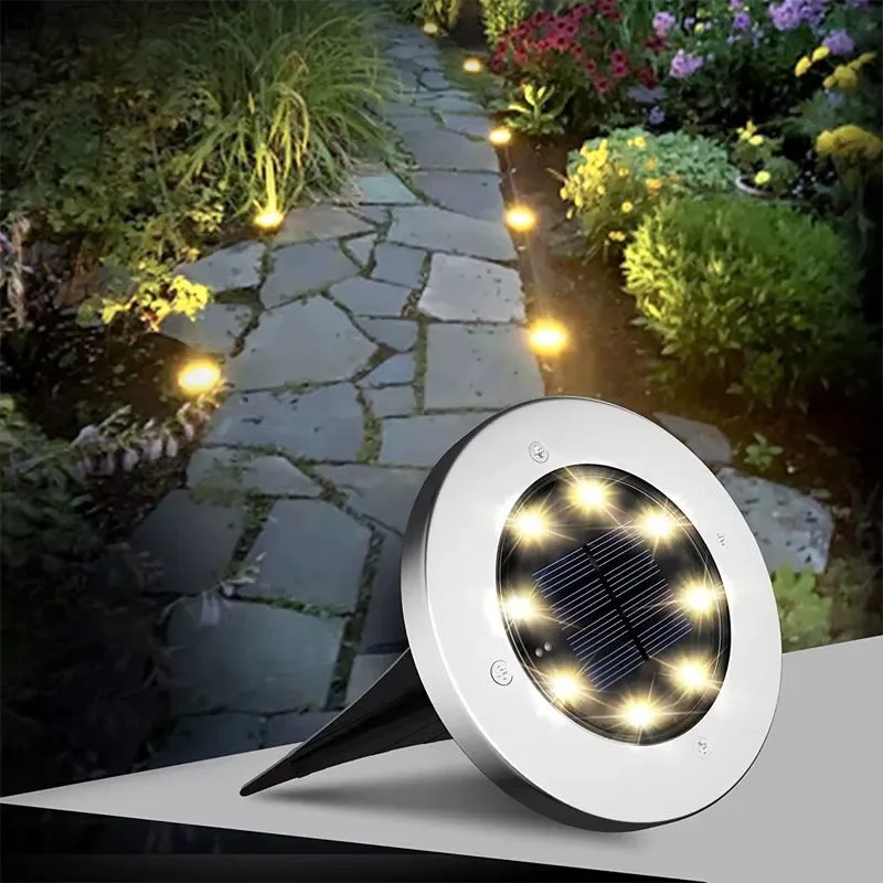 Solar LED Garden Ground Lights with Spike - Pathway & Garden Illumination KDM0802