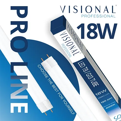 LED T8 Tube Professional 120cm 18W 4000K 2880Lm IP20