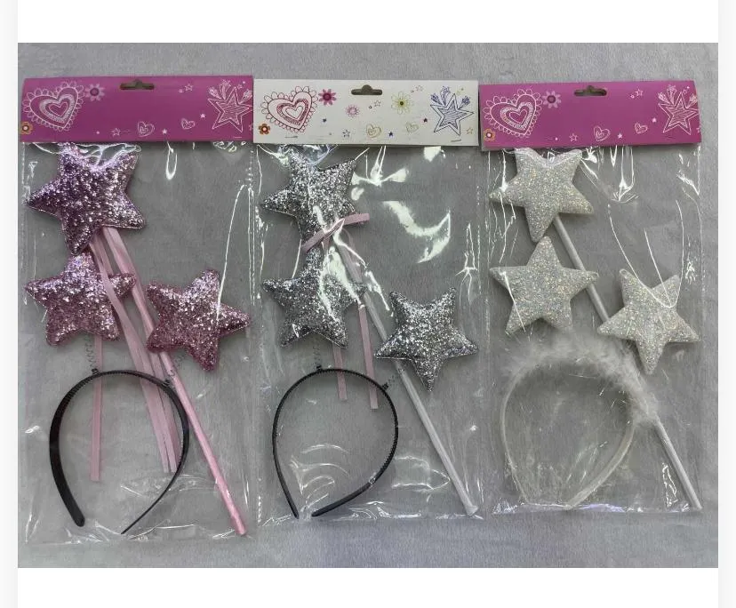 3-Piece Glitter Star Fairy Costume Accessory Sets