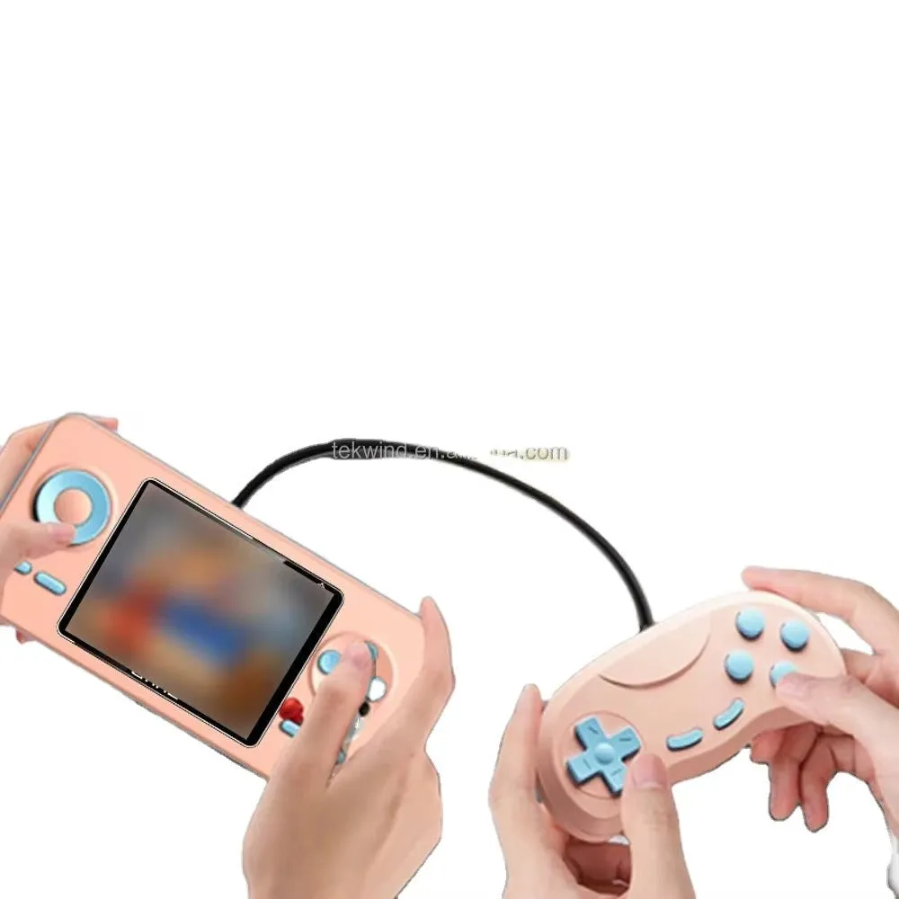 Portable Retro Gaming Console with 2-Player Controller - Classic Games KDM0624