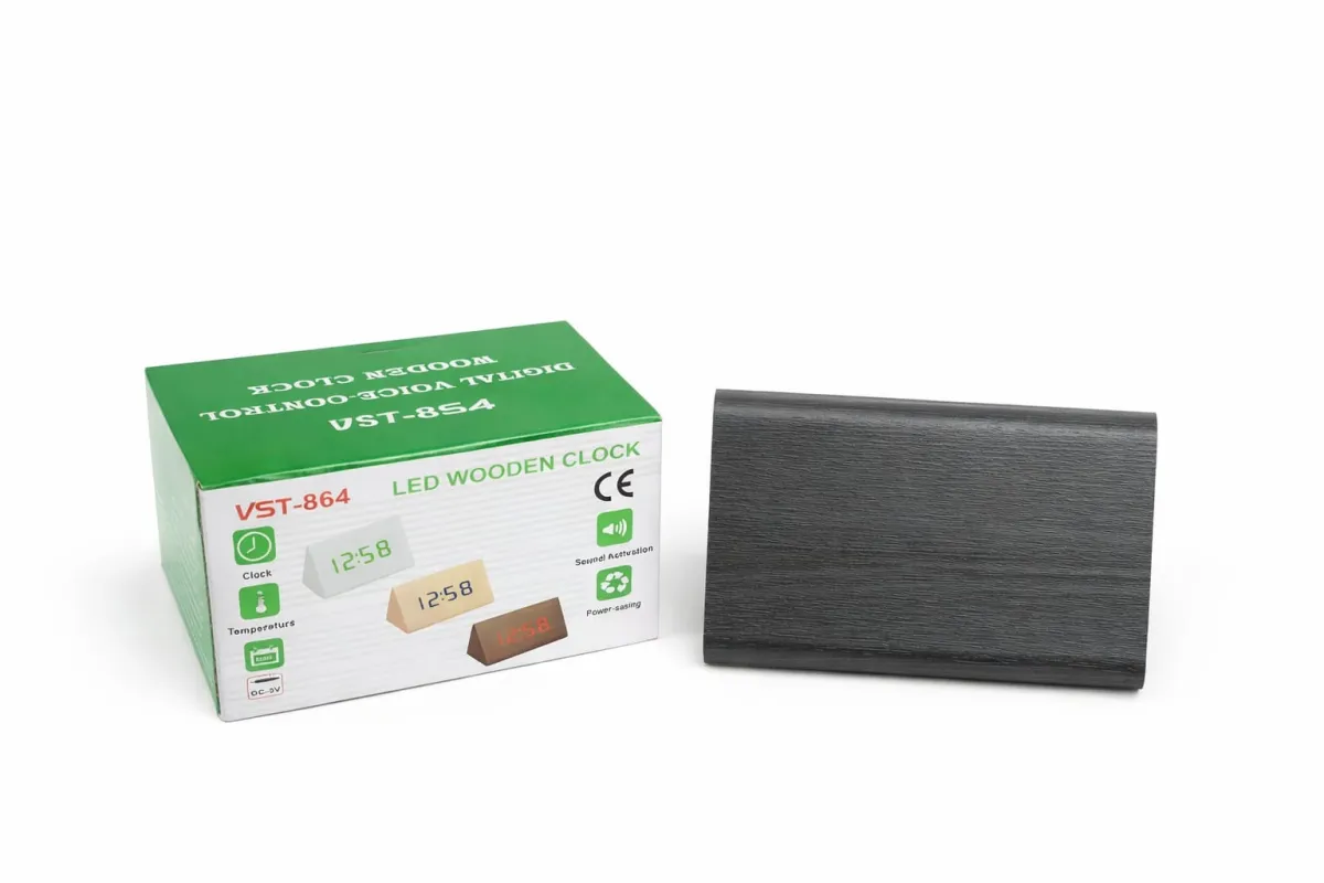 LED дървен часовник KDM0991