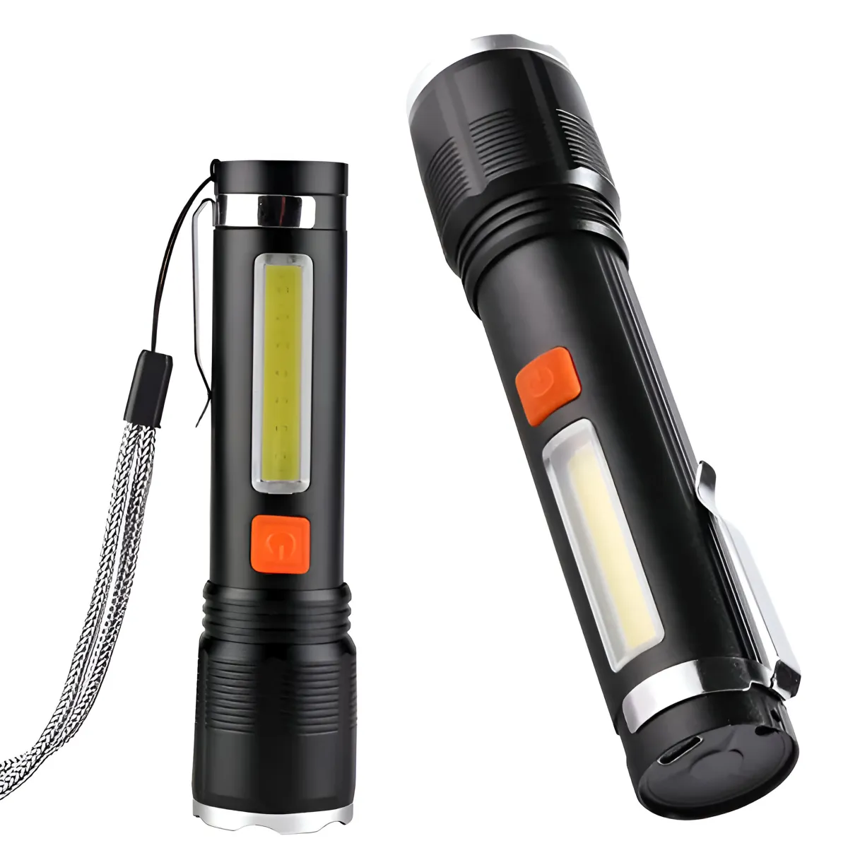 Torcia ricaricabile con zoom - alluminio e ricarica USB - FL1127