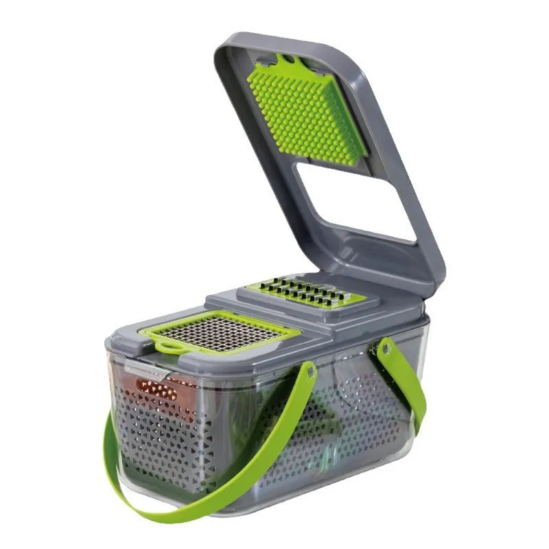Multi-Functional Vegetable Chopper & Slicer with Drain Basket KDM0956