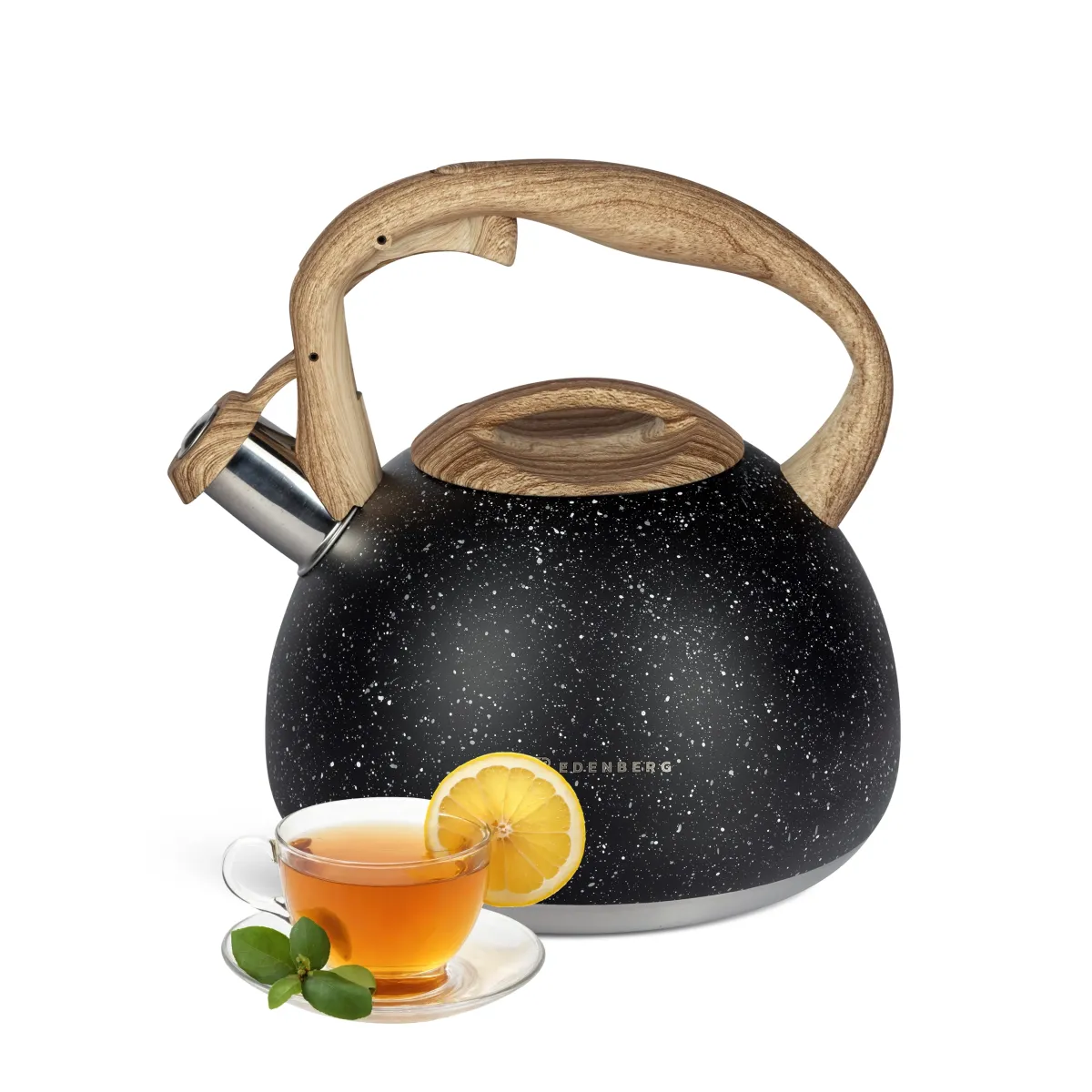 Gas Kettle 3L Black Stainless Steel With Whistling Induction EB-8836