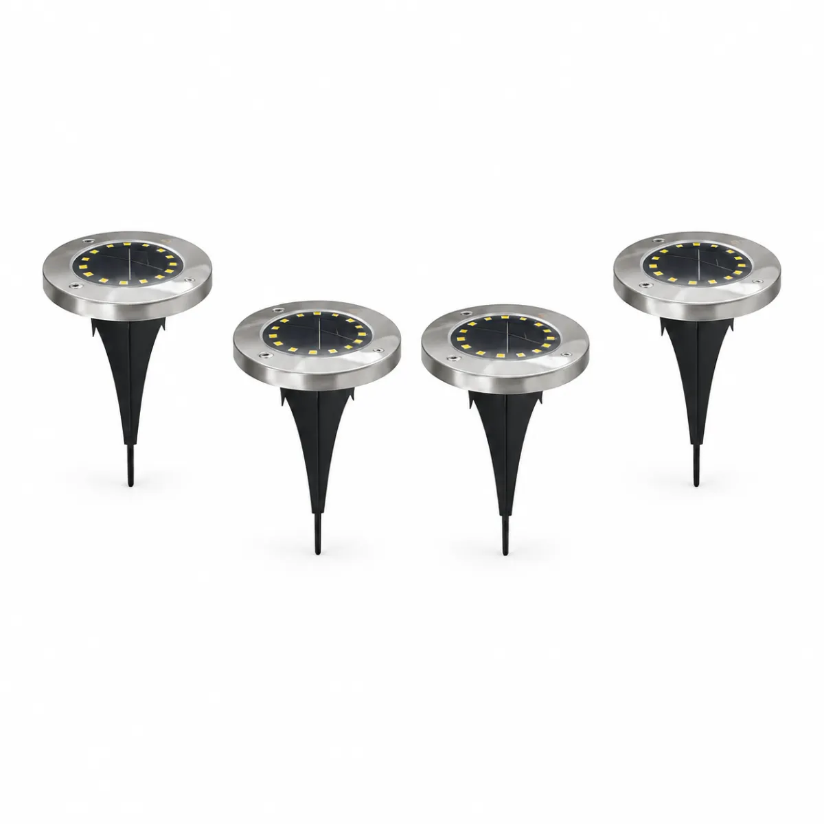 Solar LED Lamps SL-600 White Light 16 LED Set of 4 KDM0309