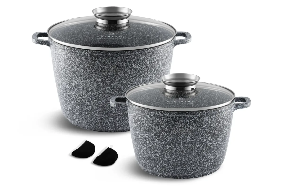 EDENBERG Cookware set 4pcs with protective cover handles EB-8045