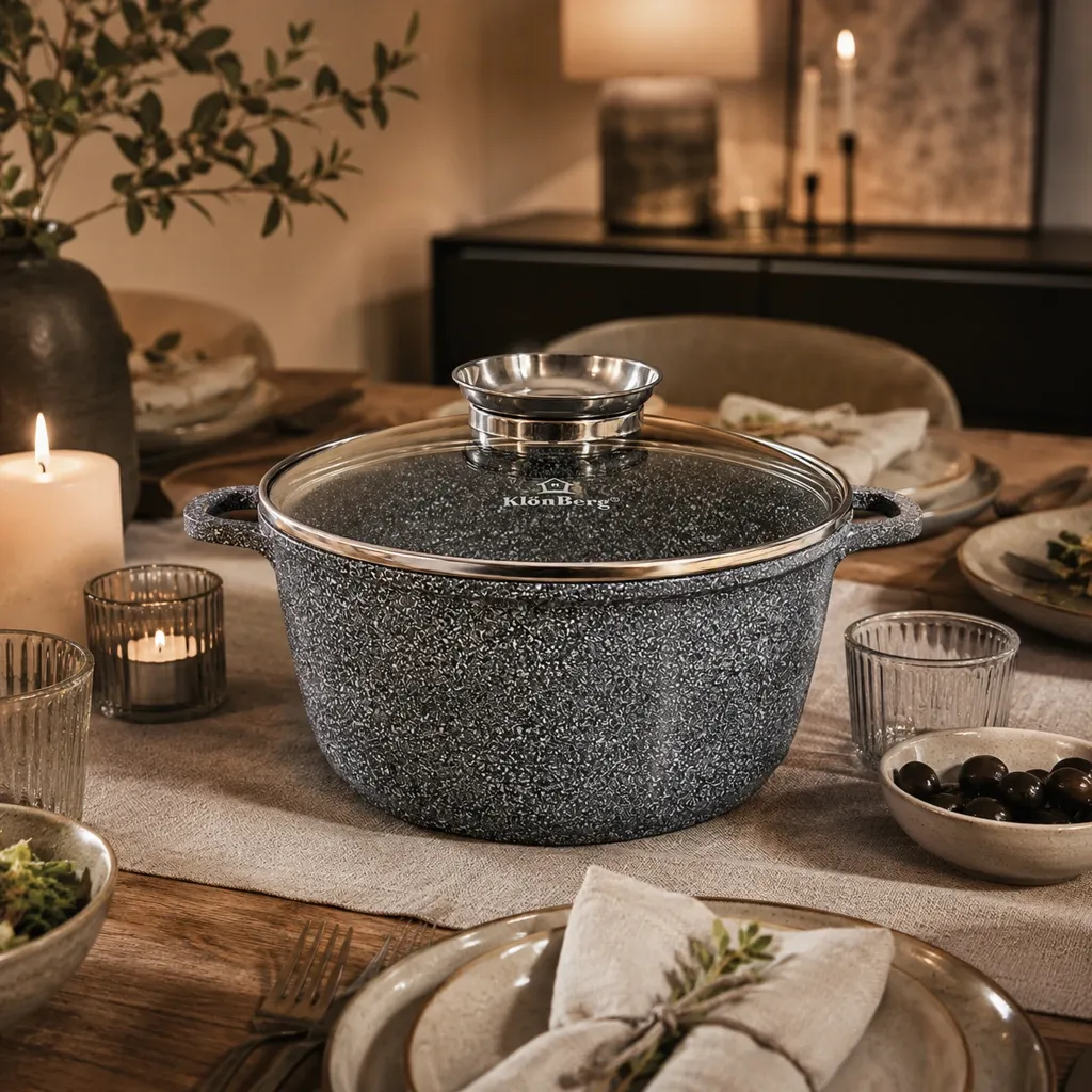 Ceramic Marble Soup Pot 2.4L Non-Stick Induction Cooking Pot 20cm  KB-3903