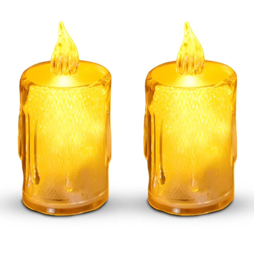 LED Smokeless Decoration Candles 2 Pcs 7.5CM LC1136