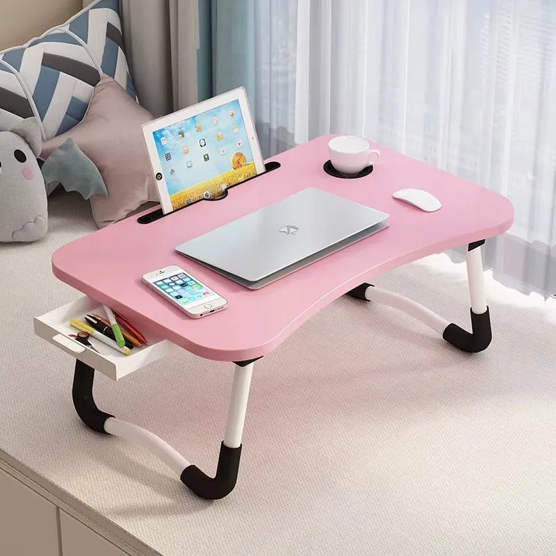 Foldable Laptop Bed Table with Cup Holder | Portable KDM0743
