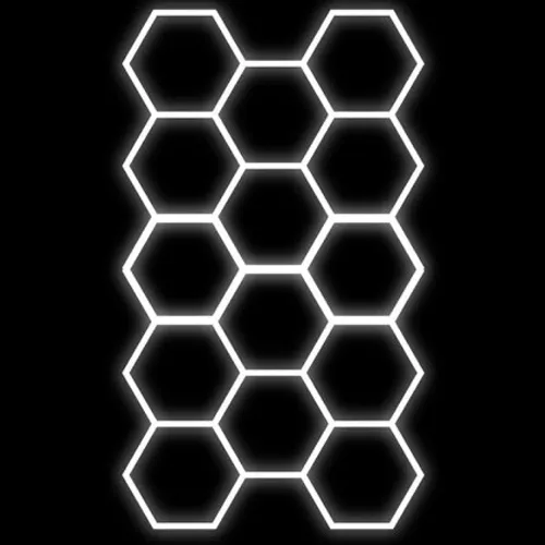 Hexagon LED Panel Kit 14pcs 456W 6000K 54720Lm IP20