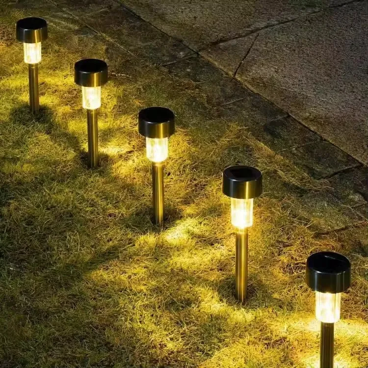 Solar Garden LED Lights - Stainless Steel Outdoor Lighting KDM0805