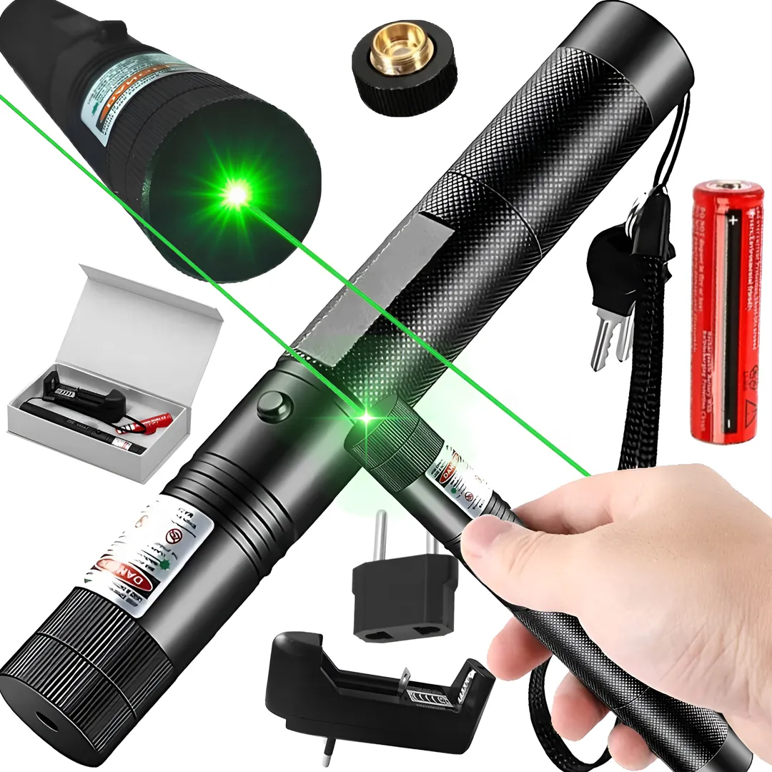 POWERFUL LASER POINTER GREEN LASER POINTER BATTERY + CHARGER AND COVER - LL1111