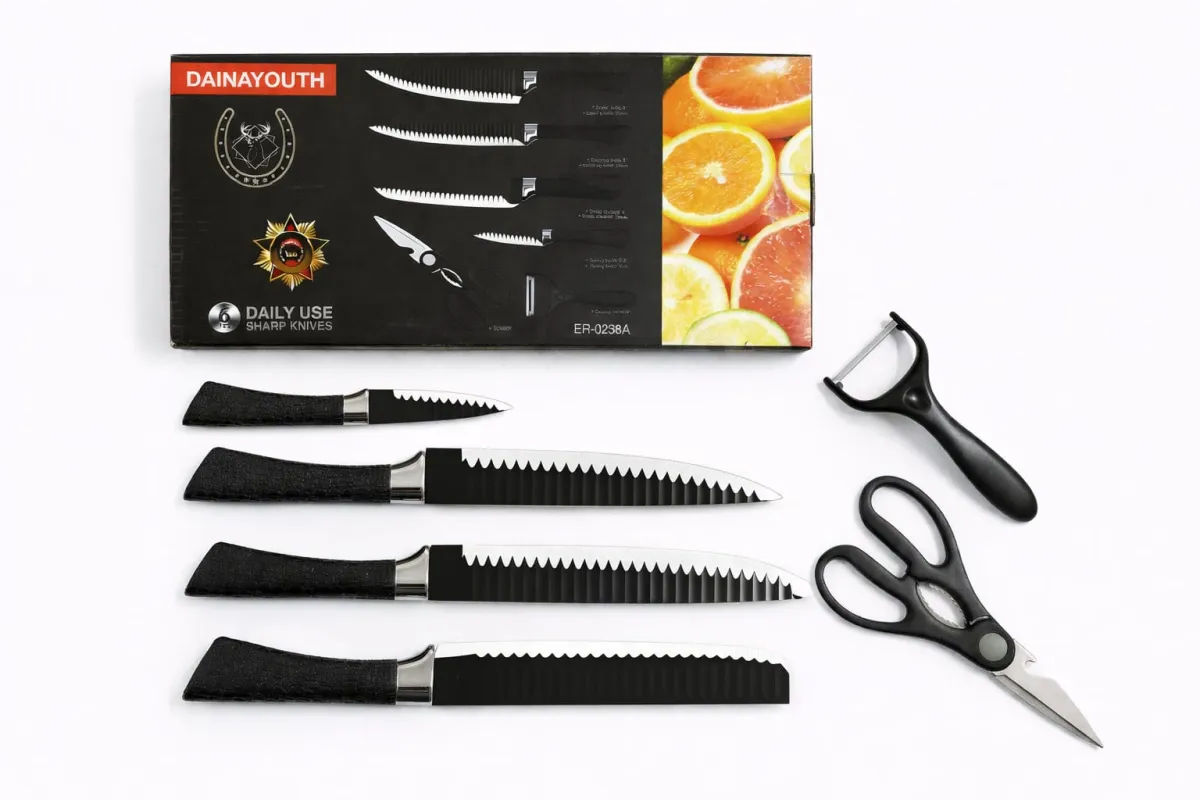 Everwealth 6-Piece Stainless Steel Kitchen Knife Set KDM1045