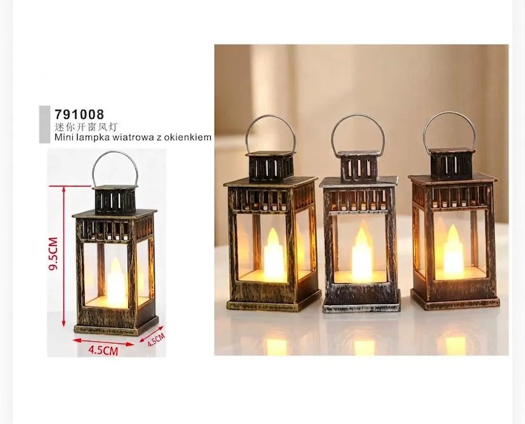 791008.  Mini Decorative LED Lantern with Window (9.5 cm x 4.5 cm) – Item 791008