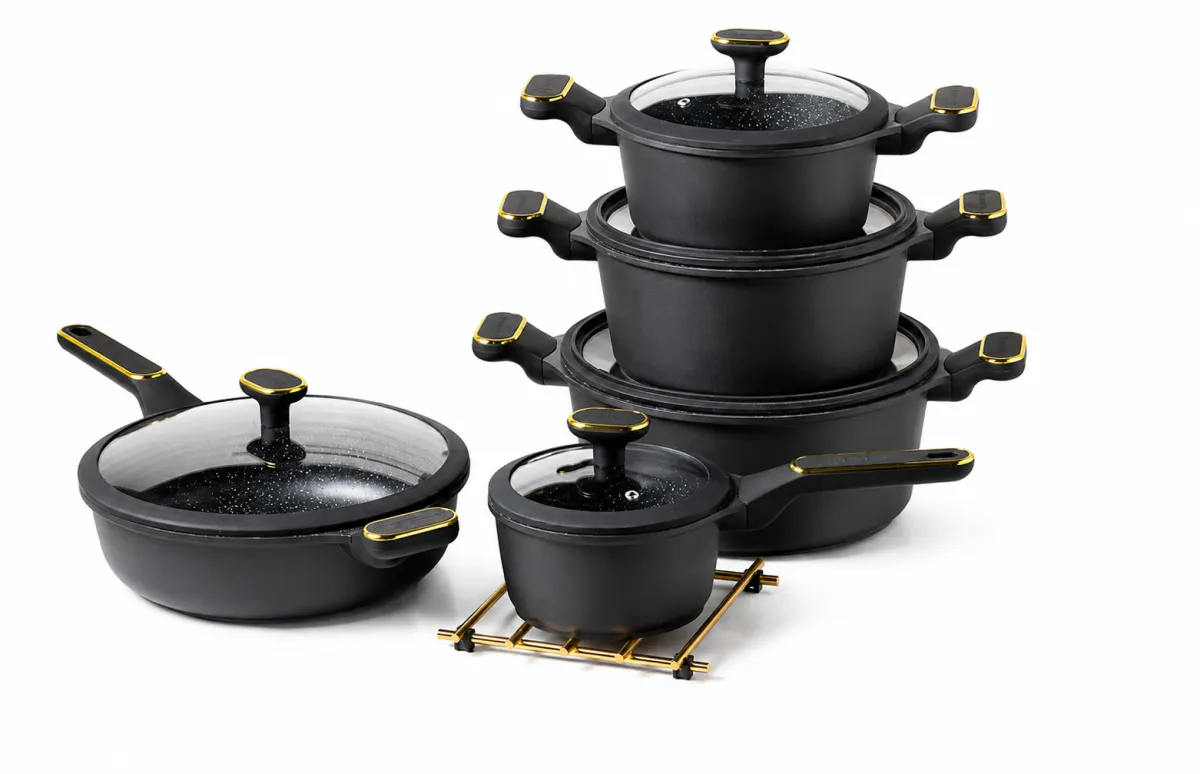10-Piece Marble Ceramic Cookware Set EB-5657