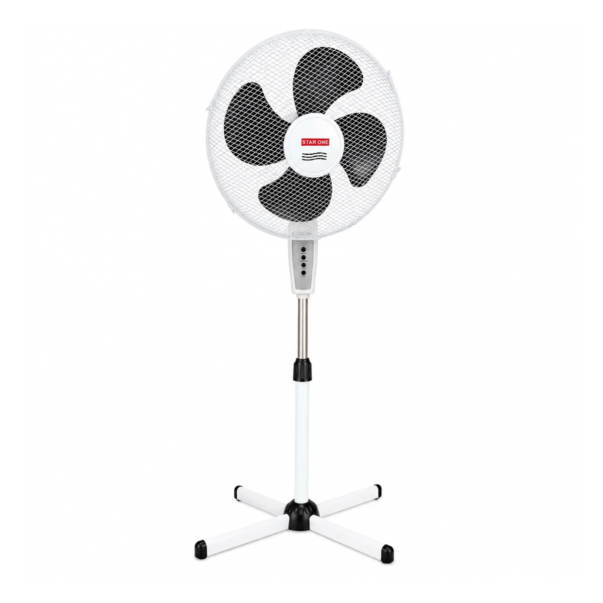 STAR ONE Wholesale Pedestal Fan with Remote Control – Adjustable Height, Oscillating Strong Wind Fan, Cross Base (FS-1608)