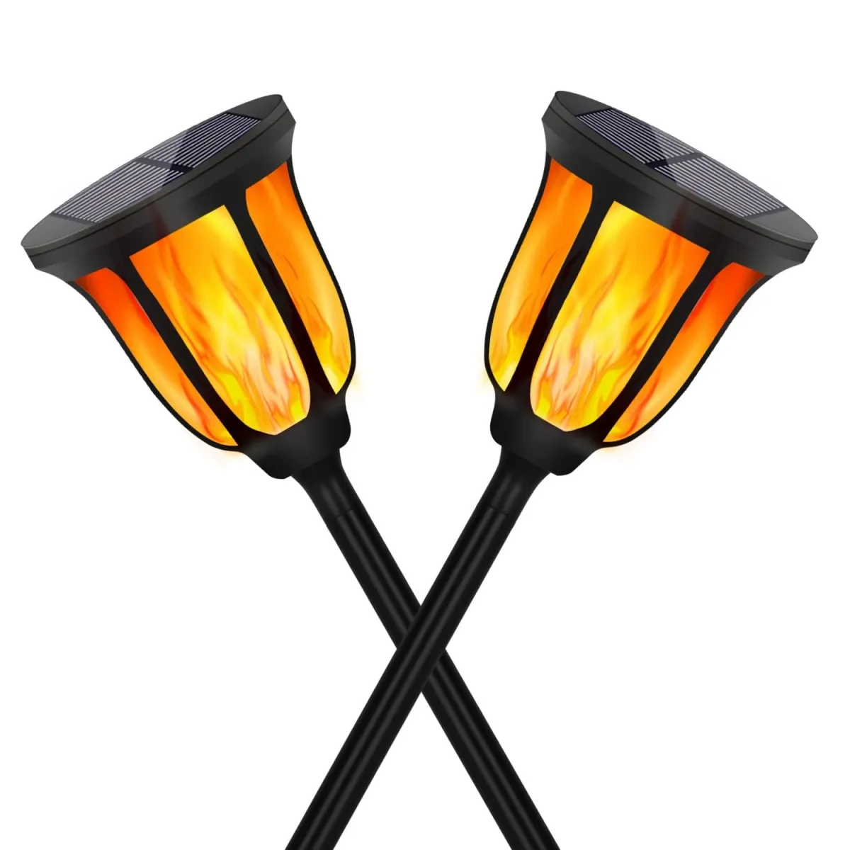 Solar Flame Effect Garden Torches LED - Set of 2 KDM0811