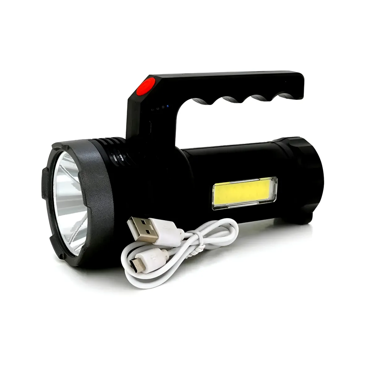 RECHARGEABLE HANDLIGHT USB AND SOLAR 1 LED +COB 300 LM - FL1126