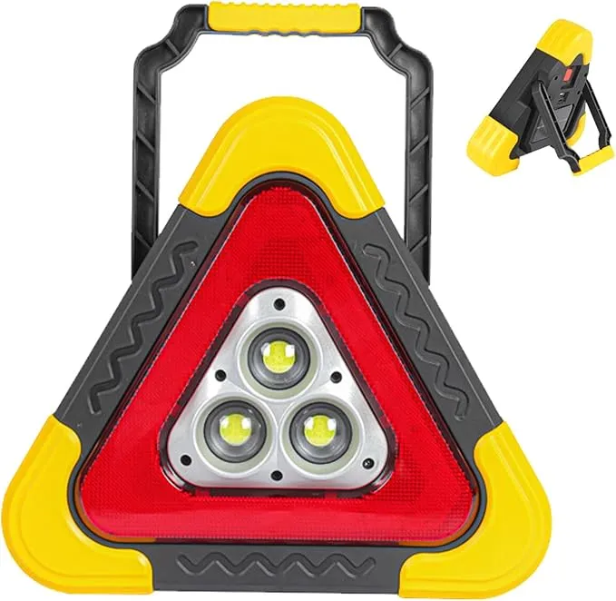 LED Triangle Emergency Warning & Work Light USB | Safety KDM0263