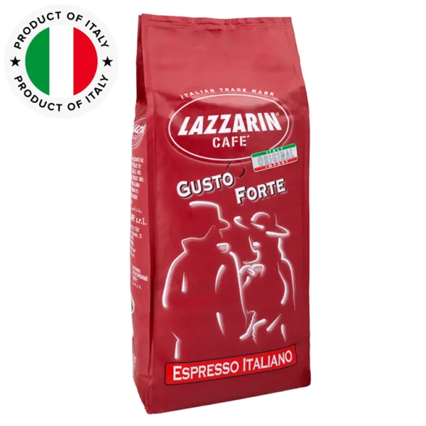 Italian Whole Bean Coffee Lazzarin Gusto Forte 1kg