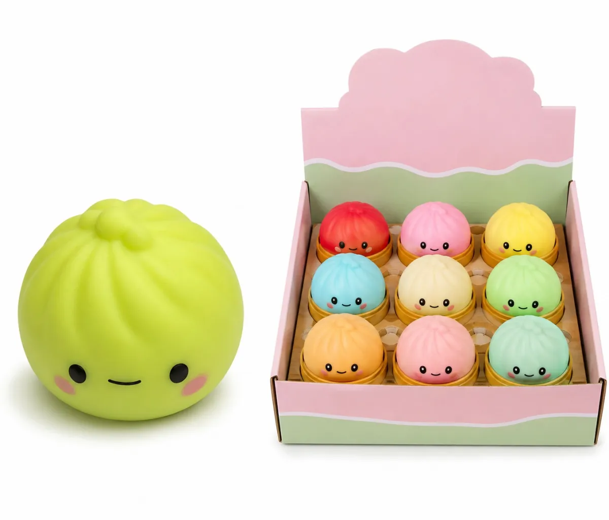 Flour Bun Squishy Toy 5.5cm 6 Colour Variants | 791971