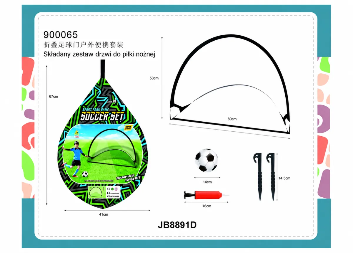 Sulankstomas futbolo vartai JB8891D/900065