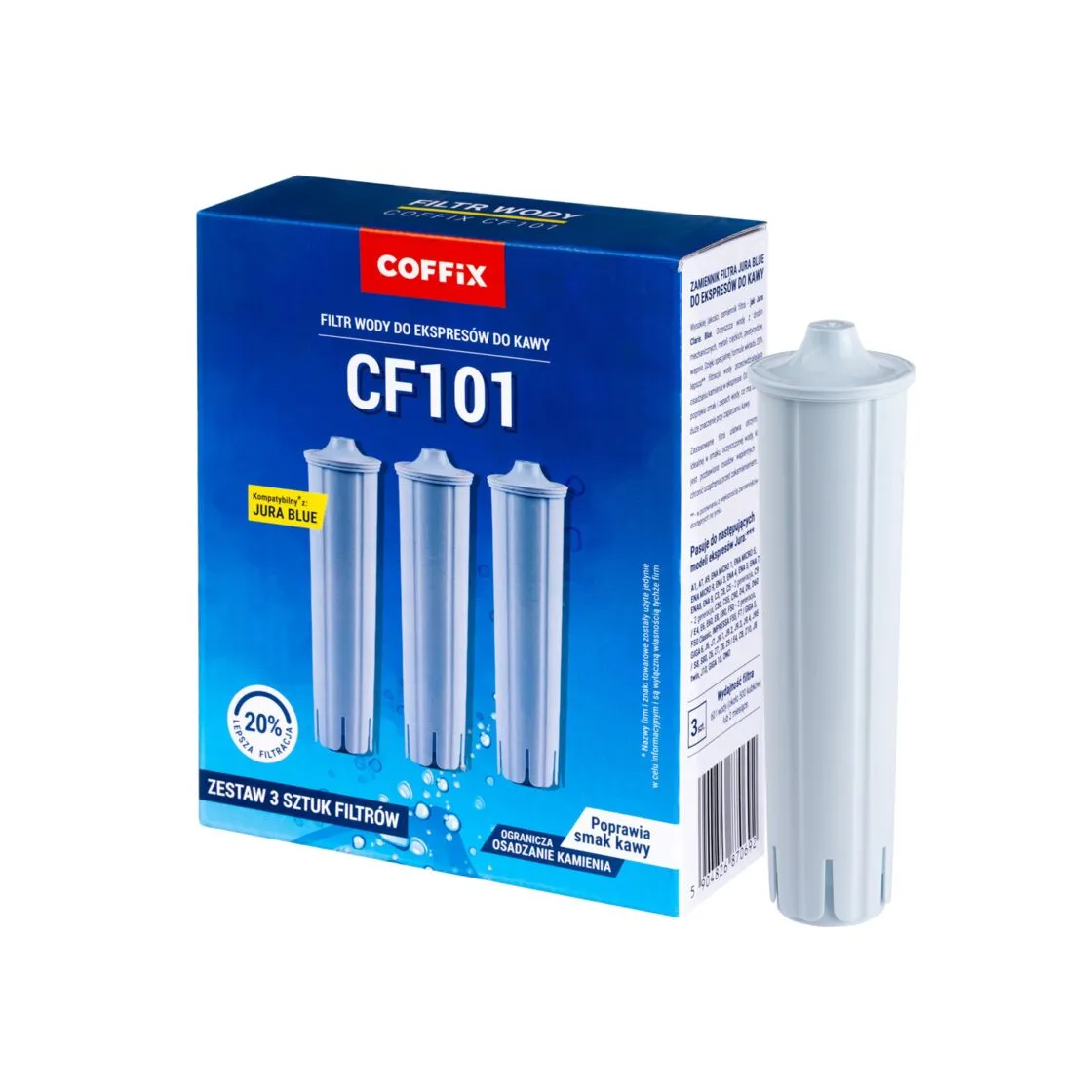 Jura Espresso Machine Water Filter Replacement COFFIX CF101 – Pack of 3