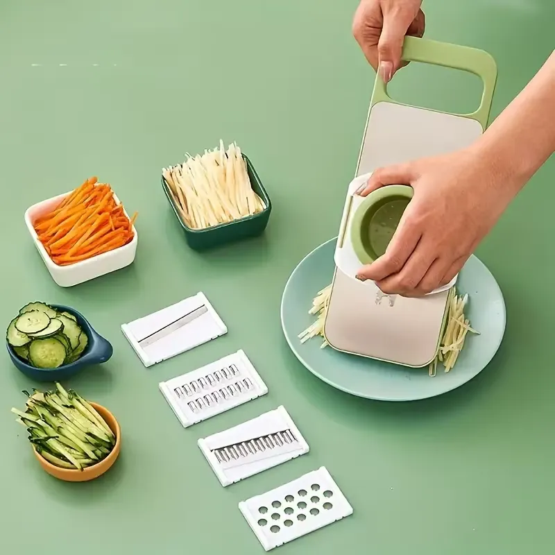 Multifunctional Vegetable Slicer & Grater with Safety Holder | Julienne Cutter KDM0249
