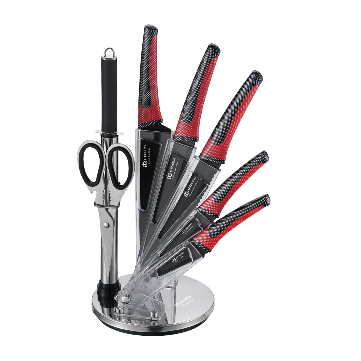 EDENBERG 8PCS KNIFE SET WITH ROTATING STAND EB-952