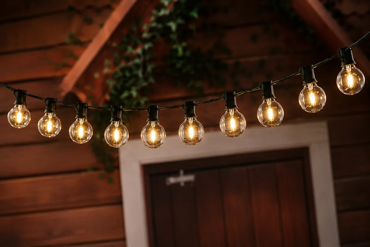 Solar LED Garden String Lights - 10 Globe Bulbs KDM0801
