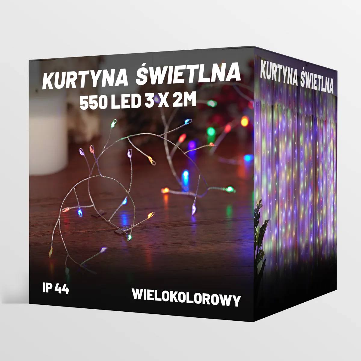 LED LIGHT CURTAIN 550 LED 3M x 2M - MULTICOLOR(RGB) - CP1171