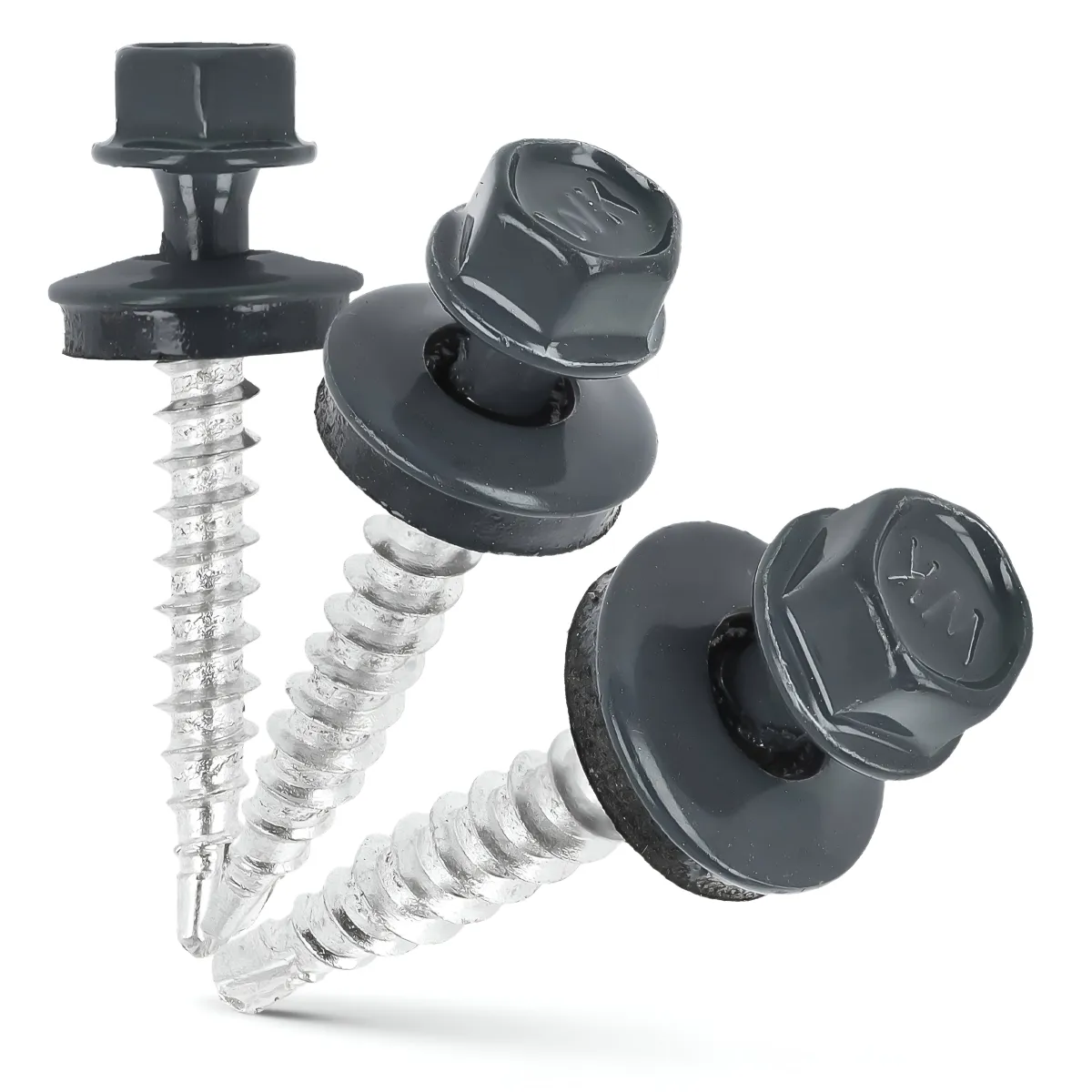 SELF DRILLING FARMER SCREW 48 x 35mm RAL 7024 250 PCS - WFD-48035-7024