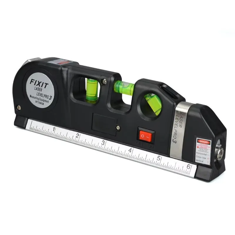 FIXIT laserwaterpas PRO 3 met meetlint en geestsniveaus KDM0570