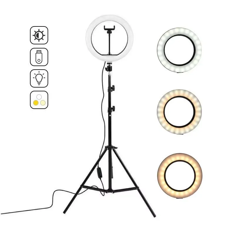 Professional LED Ring Light with Tripod and Phone Holder KDM0587