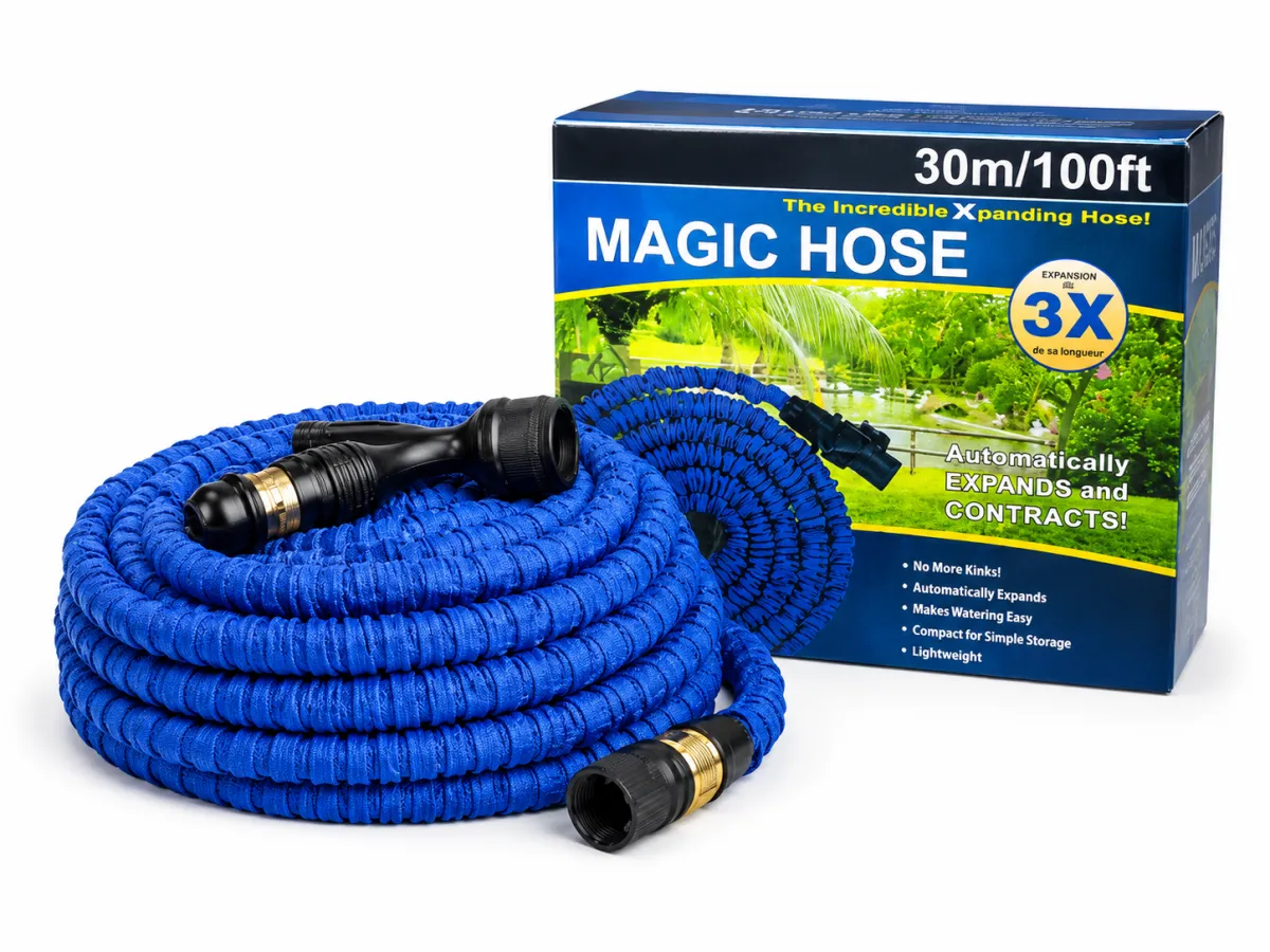 Expandable Garden Hose 30m/100ft with Spray Nozzle KDM0710