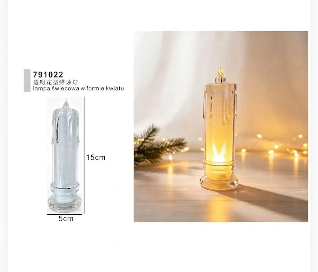 Crystal-Style Flameless LED Candle Light (15cm) 791022
