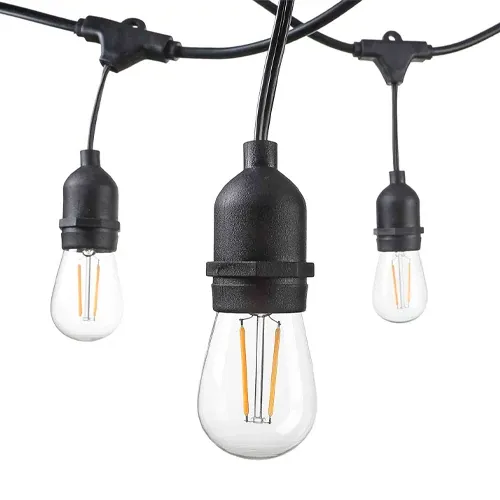 LED Outdoor String Light 5m for E27 Bulbs, No Bulbs
