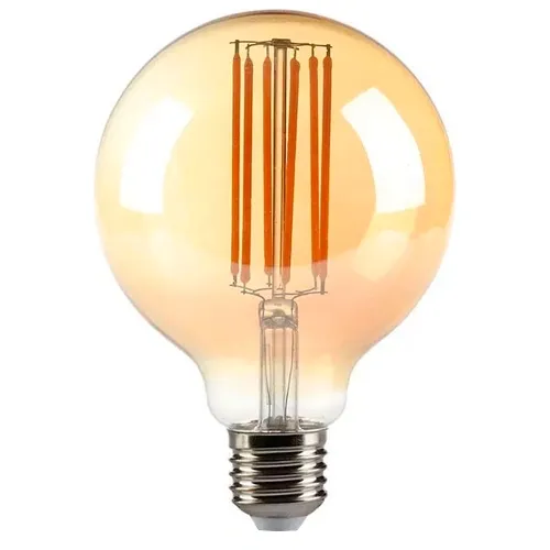 LED Filament Bulb E27 G95 10W 1200lm 3000K 360° Amber
