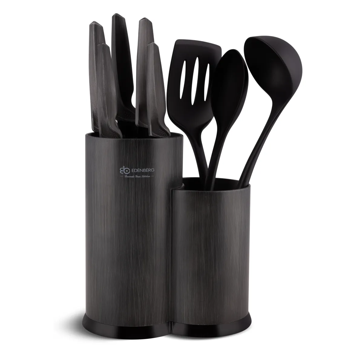Edenberg Set of kitchen knives and utensils 9-pcs Black EB-7811