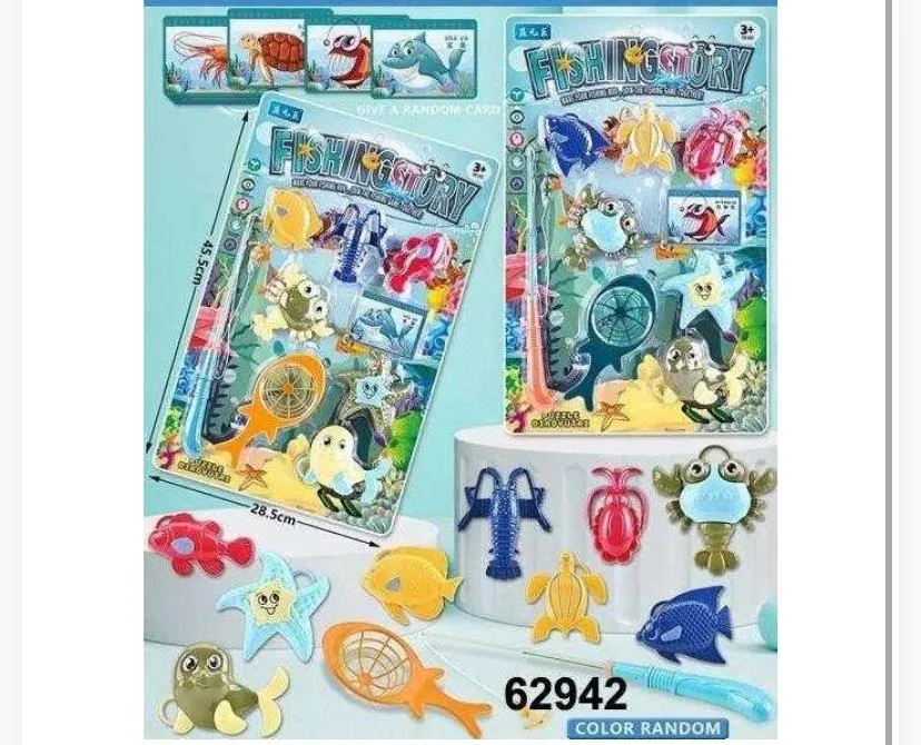 Magnetic Fishing Toy Set with Learning Cards ("Fishing Story")