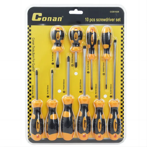 Conan 10-Piece Screwdriver Set - Flathead & Phillips KDM1062