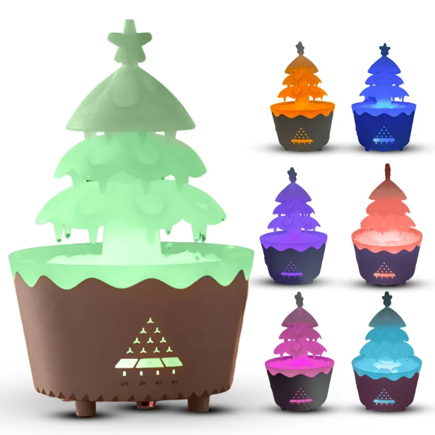 Christmas Tree Waterfall Raindrop Humidifier Lamp | CP1117