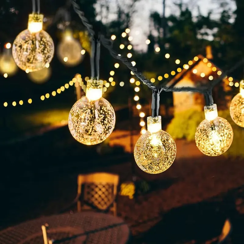 Solar String Lights Warm White - 30 LED Bubble Bulbs KDM0800