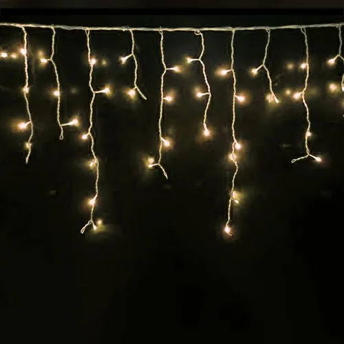 LED Eiszapfen Lichterkette 5x0.7m 13W IP44 warmw.