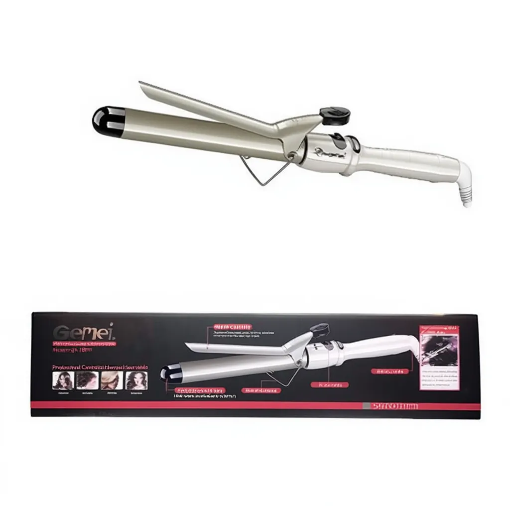 Gemei 19mm Professional Ceramic Hair Curler with Adjustable Temperature KDM0344