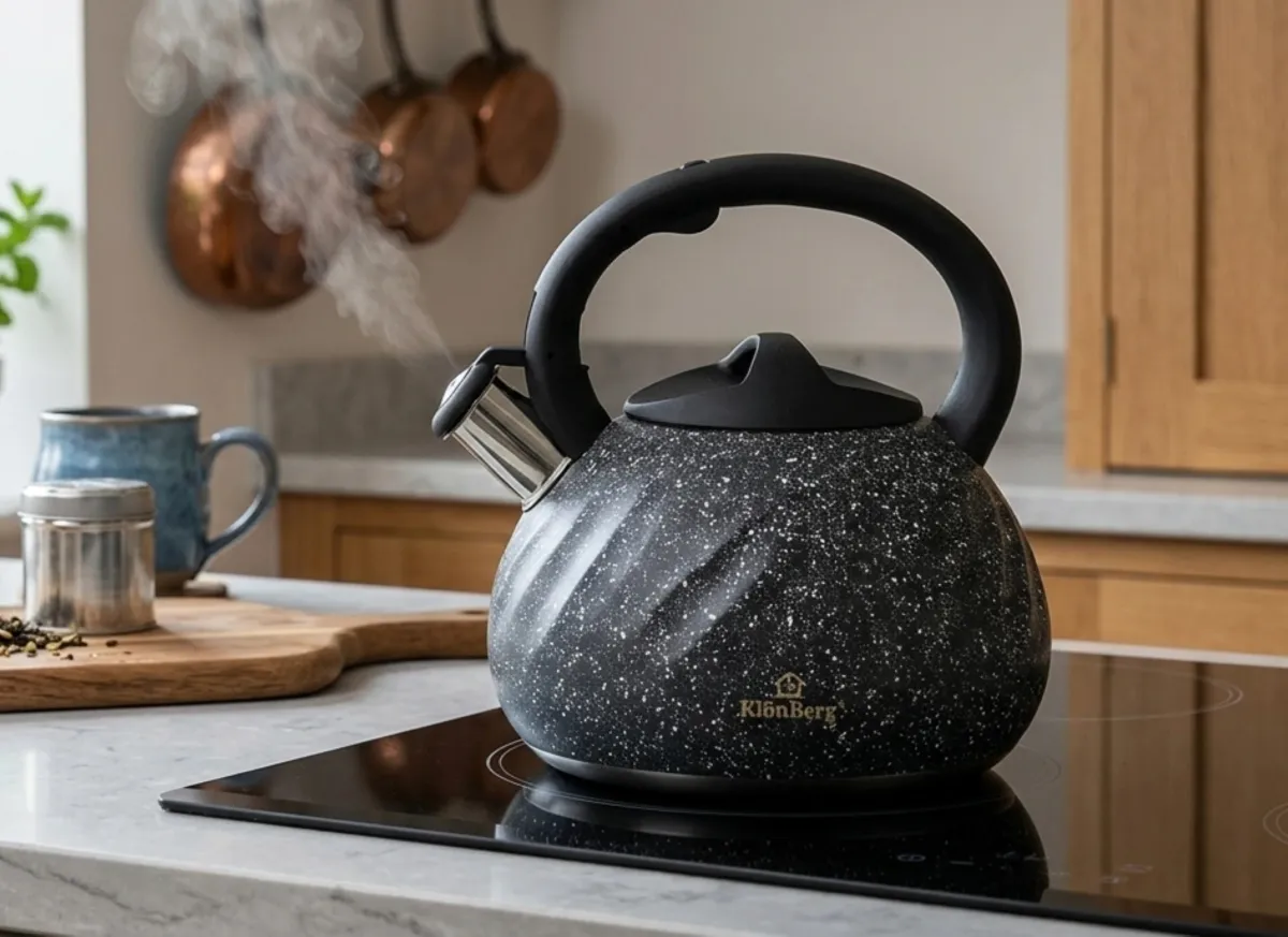 Whistling Kettle 3.0L Stainless Steel with Marble Coating KB-6622