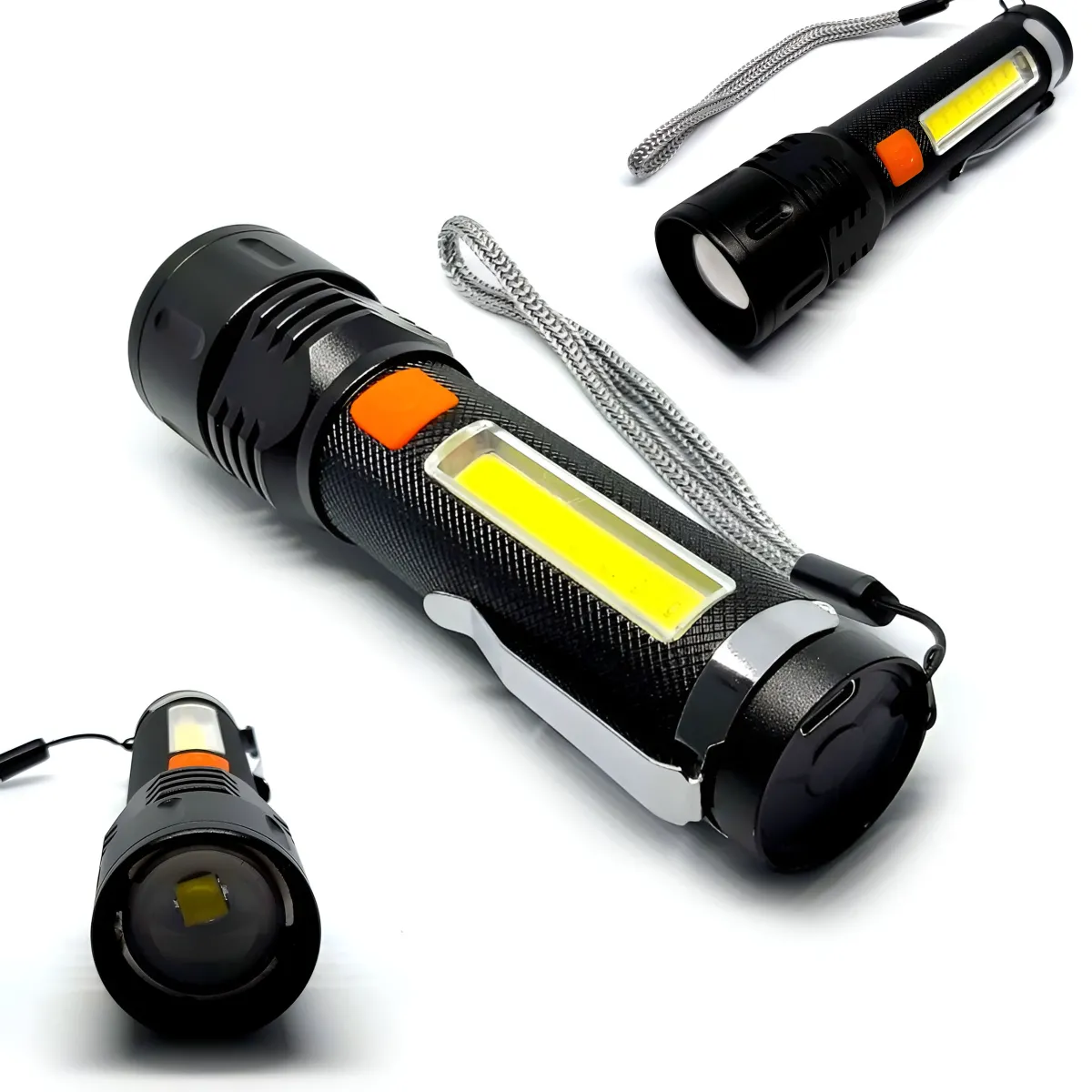 POWERFUL TELESCOPIC FLASHLIGHT WITH RECHARGEABLE TYPE-C - FL1125